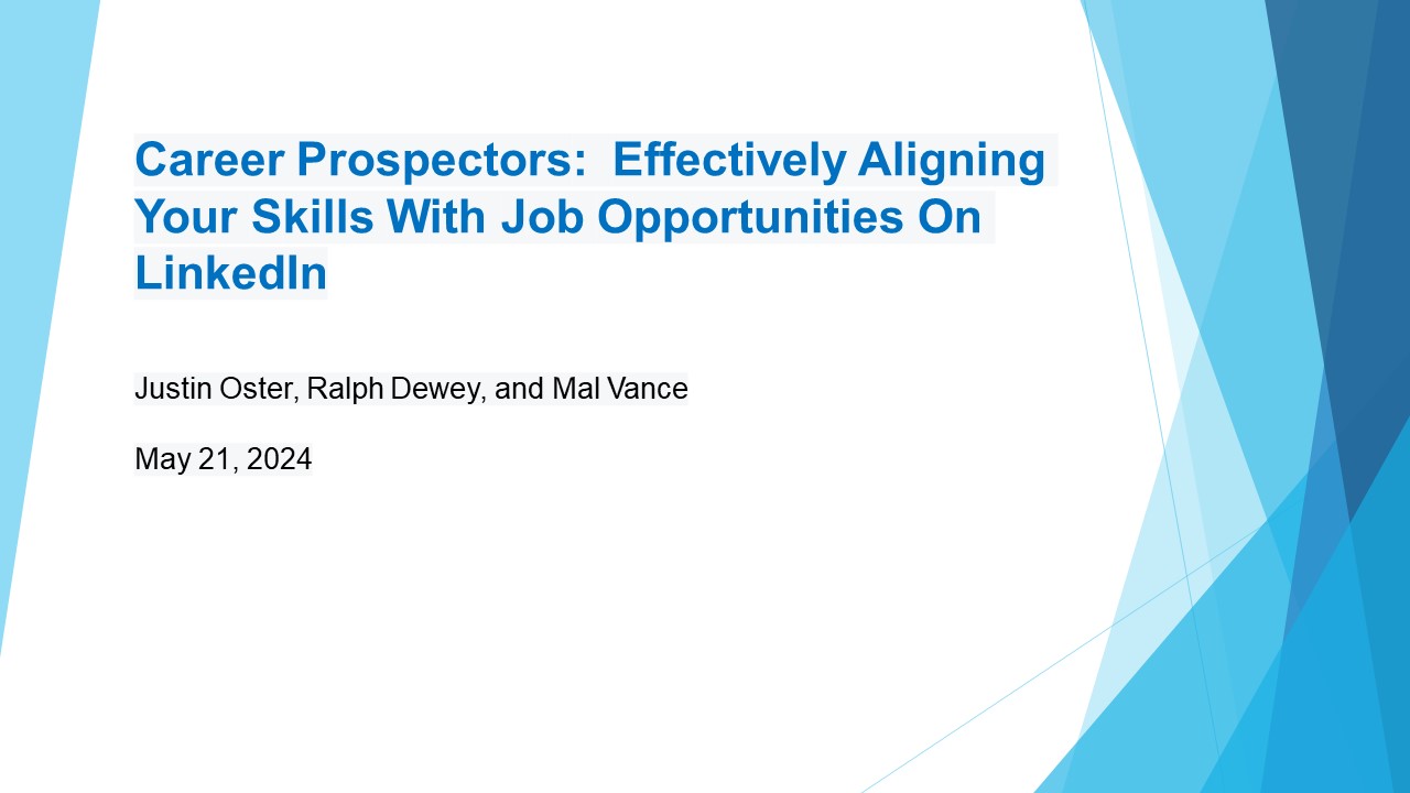 opening slide on PowerPoint presentation on aligning skills with job opportunities